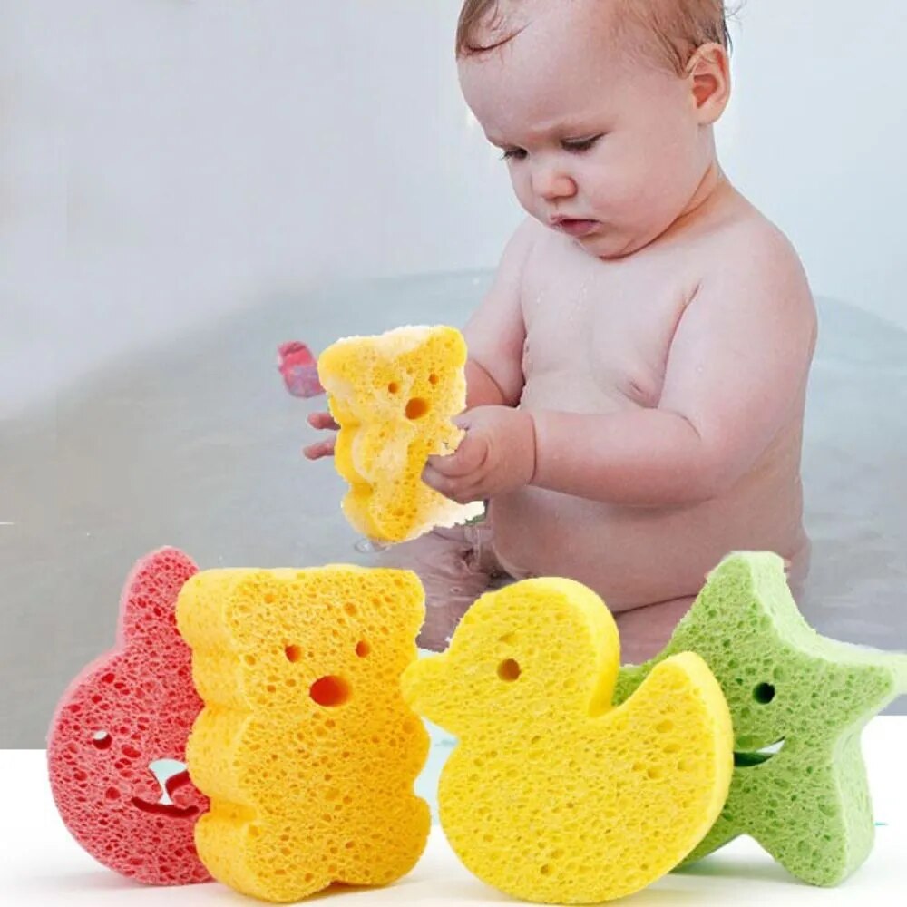 New Newborns Infants Natural Bath Sponges Classic Shapes Baby Bath Accessories Baby Bath Sponge