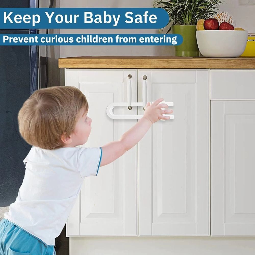 Baby Anti-open Double Door Cabinet Locks Safety Door Protection Baby Anti Pinch Hand Door Drawer Safety Locks