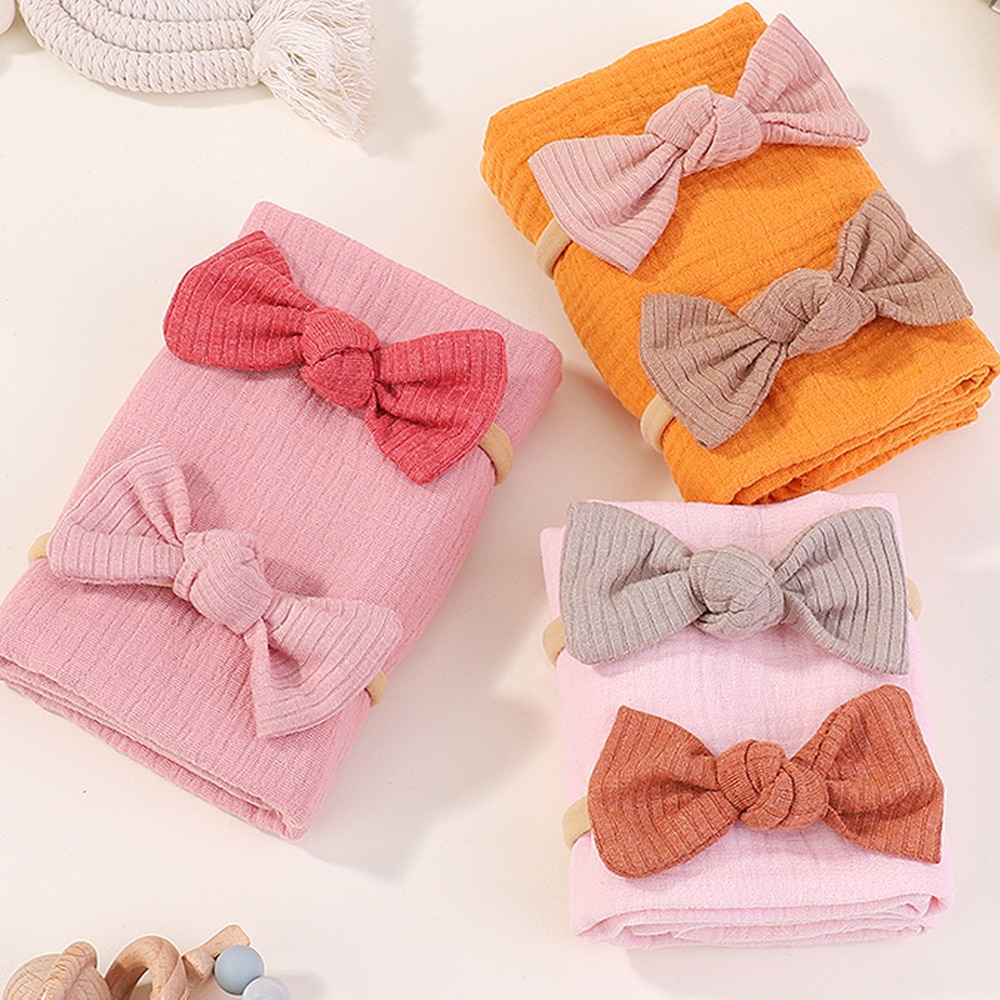 1pcs 3.15" Soft Knit Headband for Newborn Infants Hair Bows Toddlers Elastic Hair Band for Girls Handmade Baby Hair Accesso