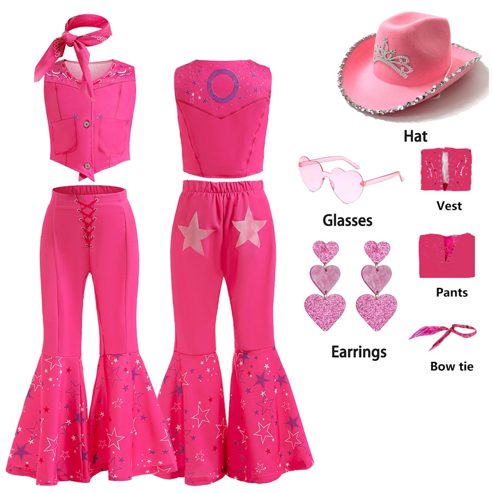 Halloween Cosplay Barbi Dresses For Girls Role Play Children Cosplay Costume Fashion Clothing Carnival Kids Party Barbi Vests
