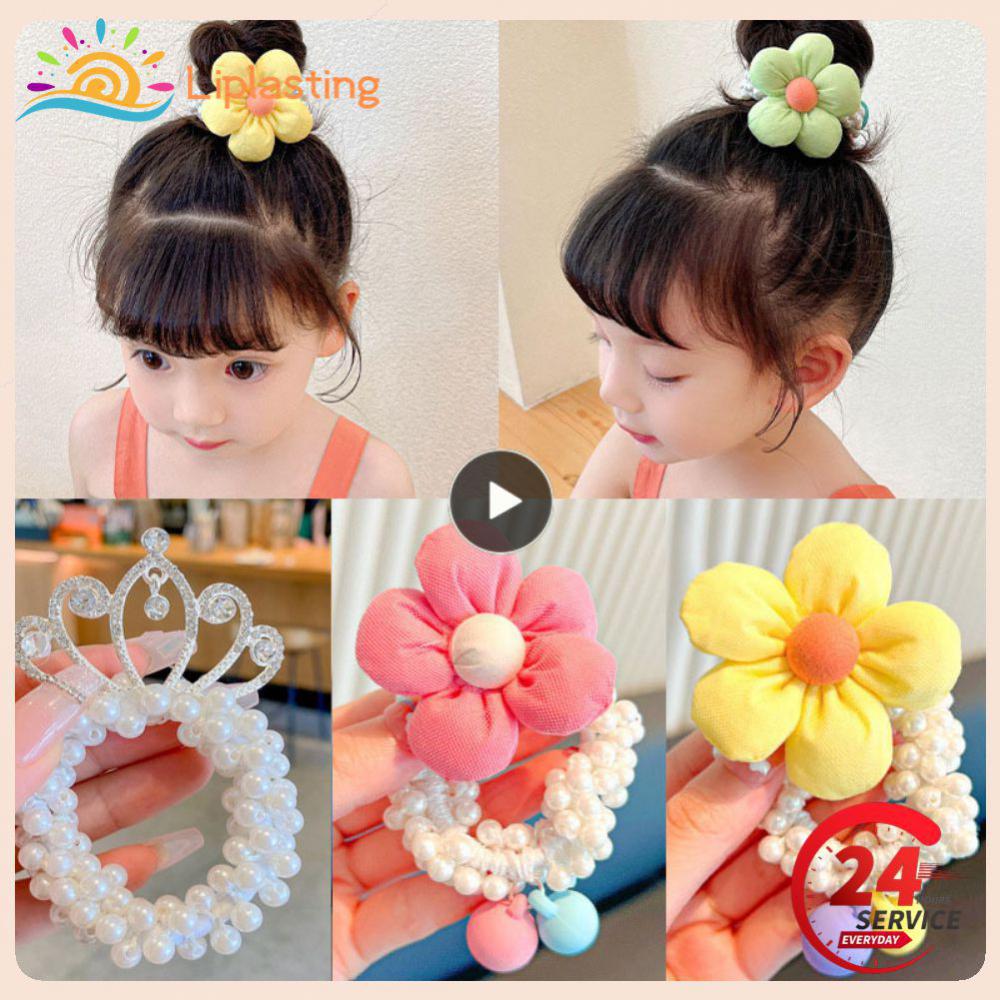 1~10PCS Fashion Children's Crown Headwear Girls Elastic Rubber Band Headwear Baby Kids Birthday Show Princess Headwear Hair