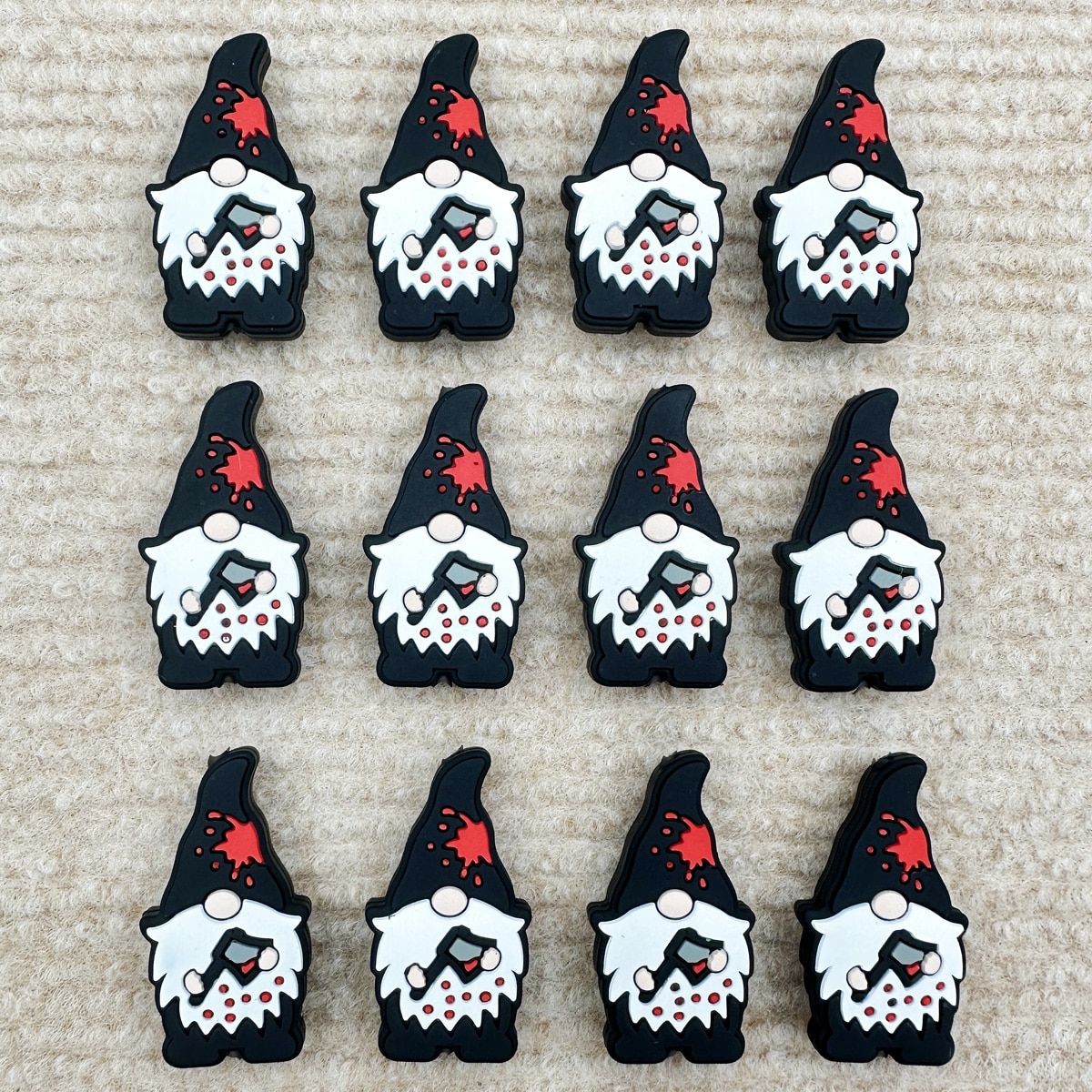 10PC Baby Silicone Beads Axe Santa Claus Beads Teethe Baby Toy DIY String Pen Beads Nipple Chain Jewelry Accessories Kawai Gifts