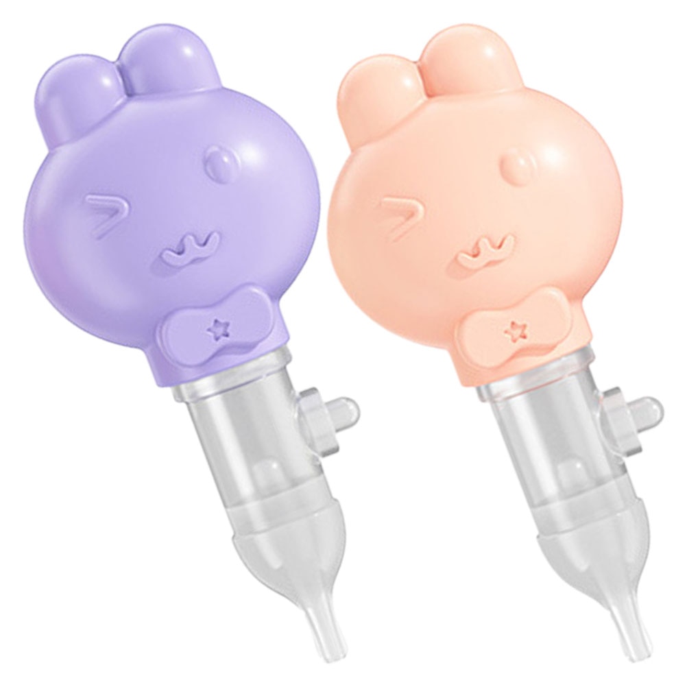 2 Pcs Newborn Nasal Aspirator Baby Nose Mucus Sucker Infant Cleaner Manual Pacifier