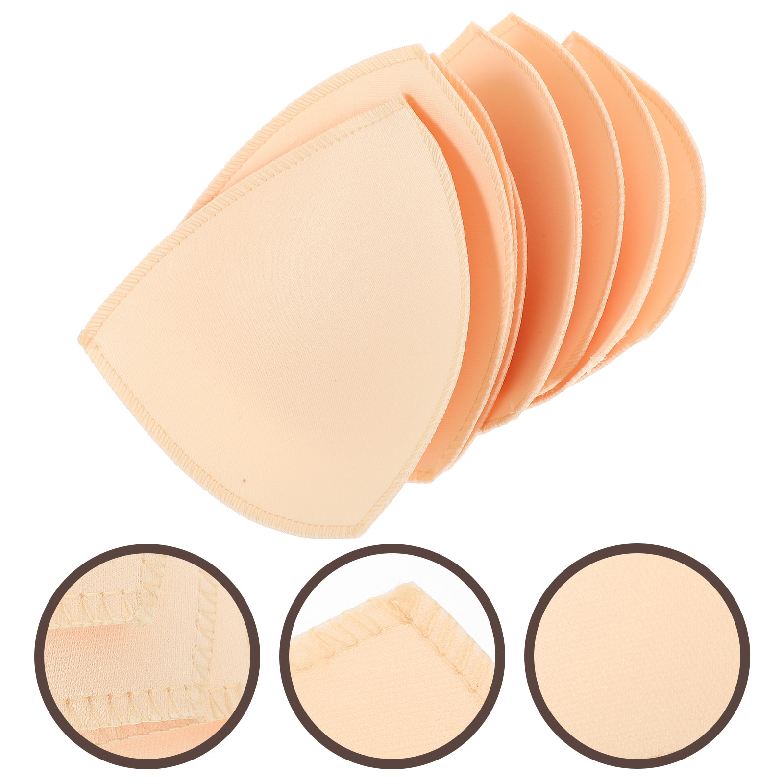 4 Pairs Triangular Pad Insert Sports Pads Inserts Sponge Women Cup Breathable Miss Replacement