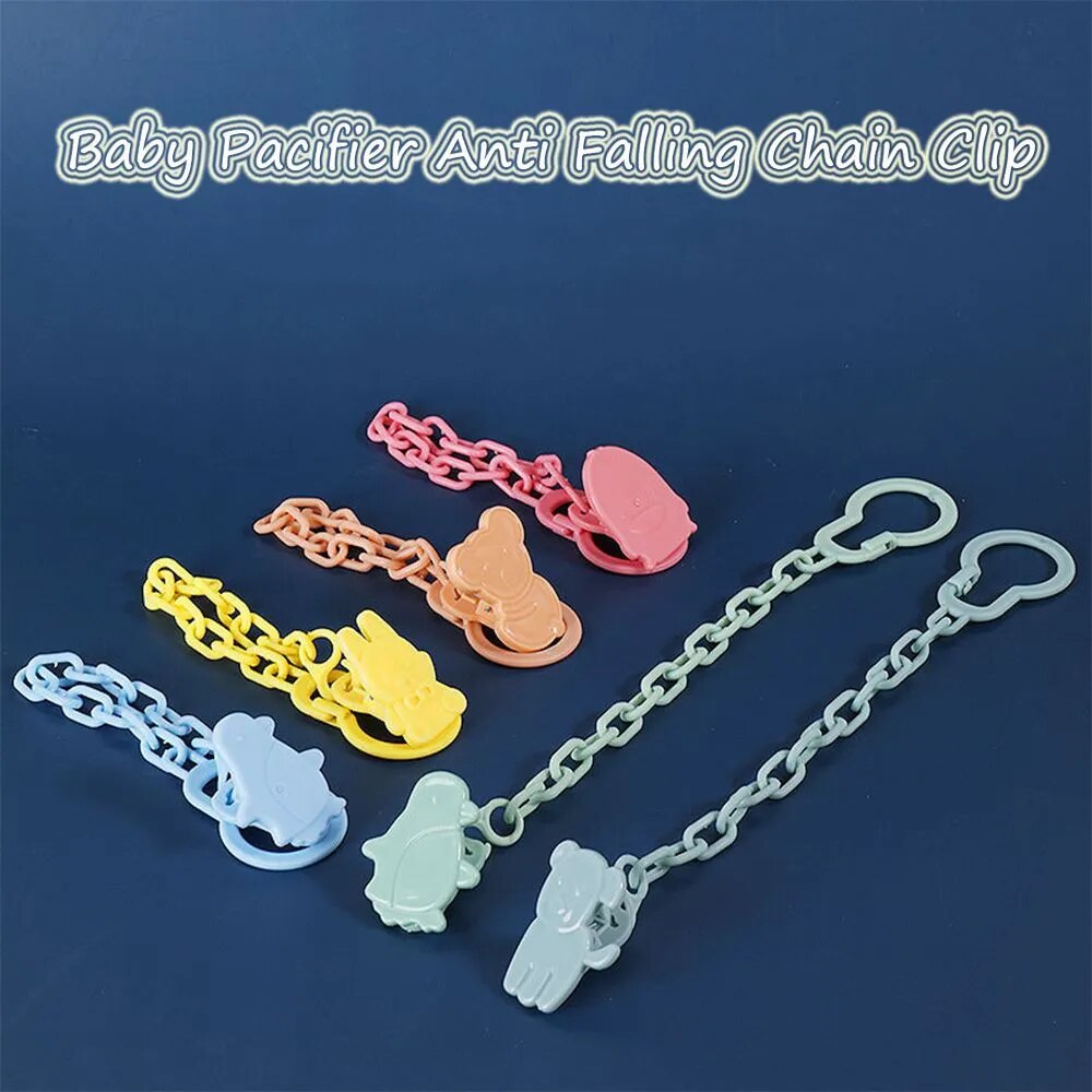 BPA-free High Quality Baby Care Multicolor Dummy Chain Pacifier Clip Anti Lost Chain Feeding Product Accessories