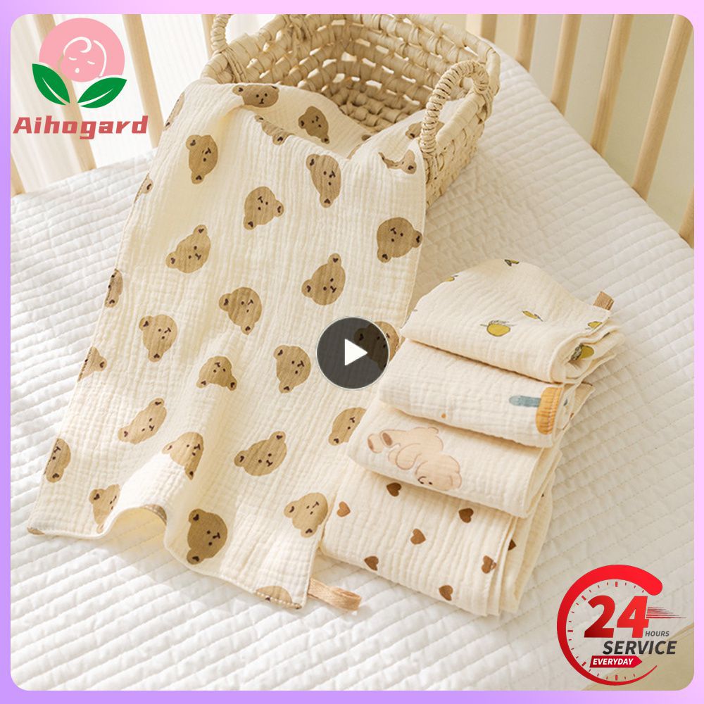 1~5PCS Good Water Absorption Baby Square Not Easily Deformed Baby Bib Soft Exquisite Towel Firm Face Towel Scarf Cotton Towel