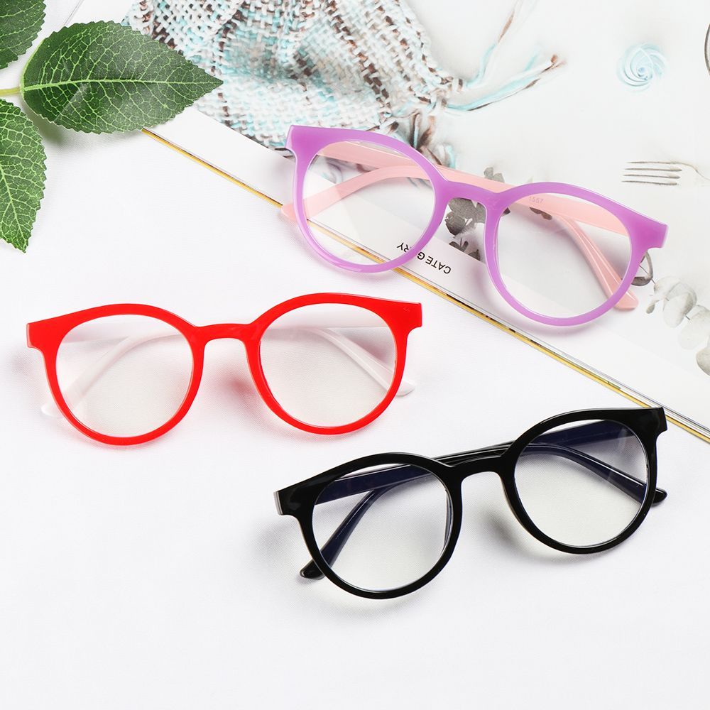 Fashion Online Classes Glasses Protection Portable Round Eyeglasses Anti-blue Light Kids Glasses Ultra Light Frame