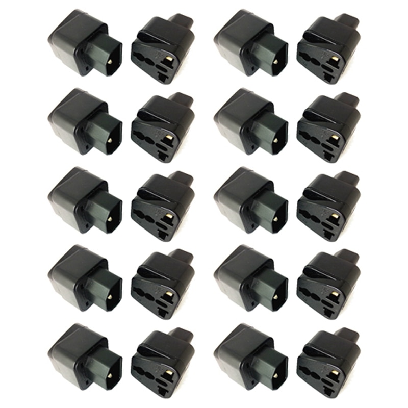 10X PDU Special Conversion Plug UPS C13 To Universal Socket Server IEC320-C14 Plug WD-320