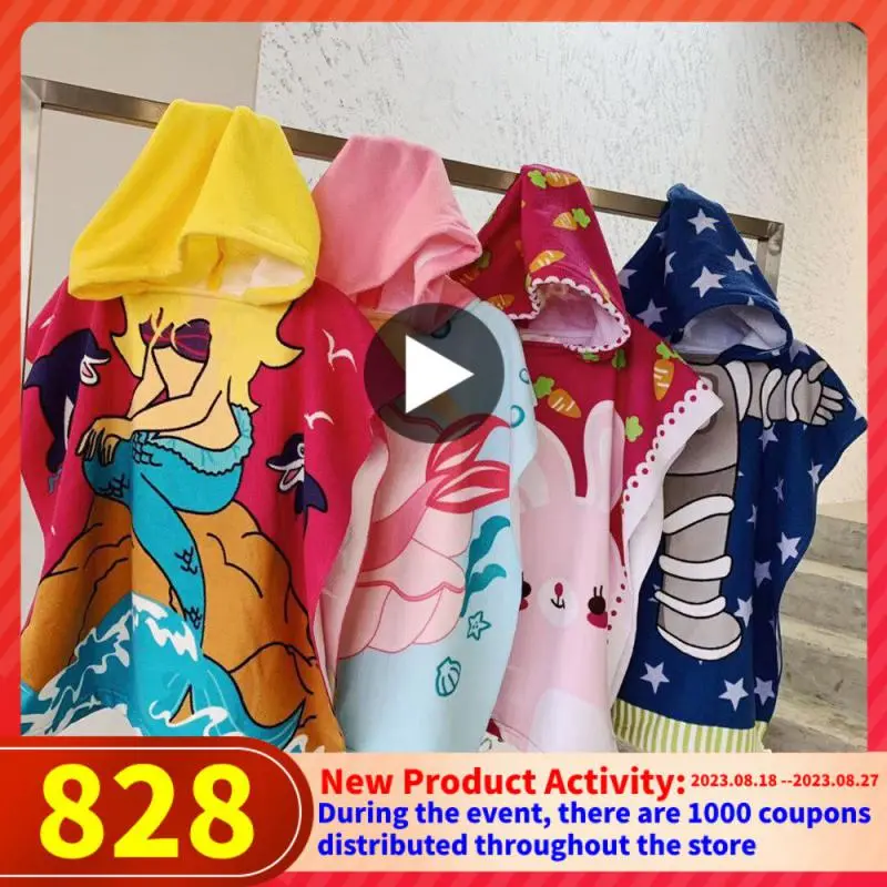 Beach Bath Towel Lovely Quick Drying Comfortable Strong Warmth Retention Skin-friendly Printing Bathrobe Terry Material