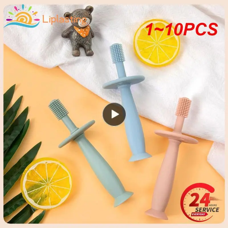 1~10PCS Baby Soft Toothbrush BPA Free Silicone Infant Tooth Teeth Clean Brush Food Grade Silicone Bebes Oral Health Care Kid