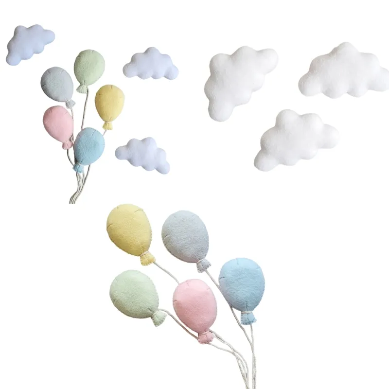 Newborn Shower Photo Props Felt Balloon/Cloud Toy Photoshoot Props Shower Gift