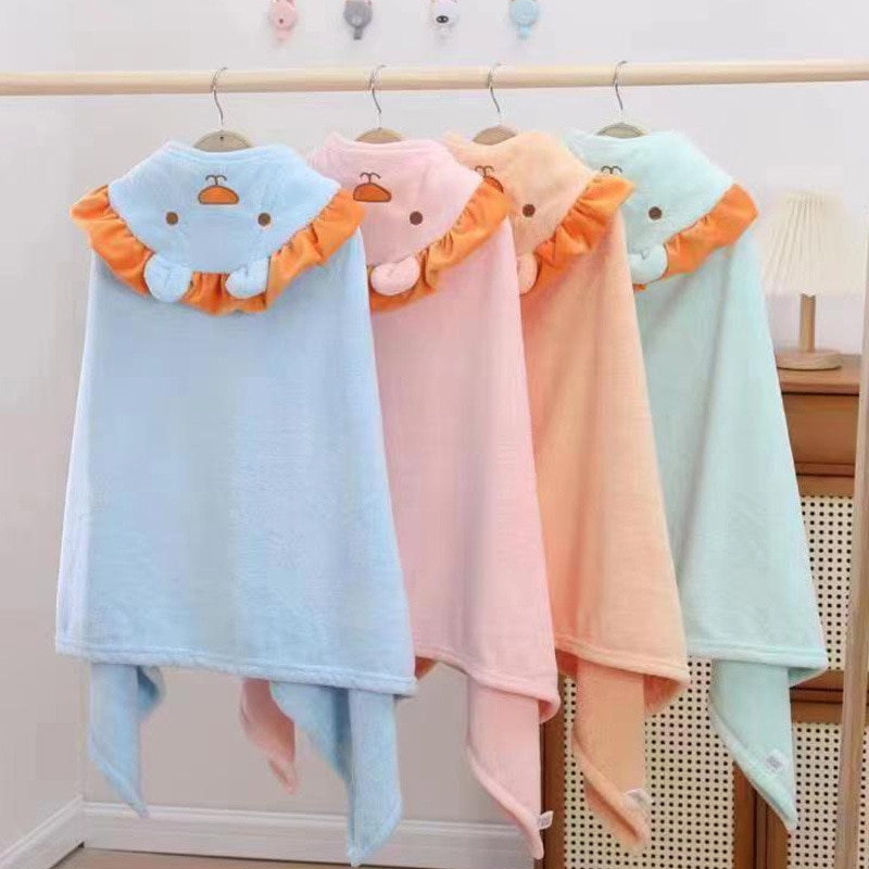 New Baby Little Lion Cloak Bath Towel Wearable Coral Fleece Boys Girls Soft Bath Towel Spring Autumn Home Children's Bath S