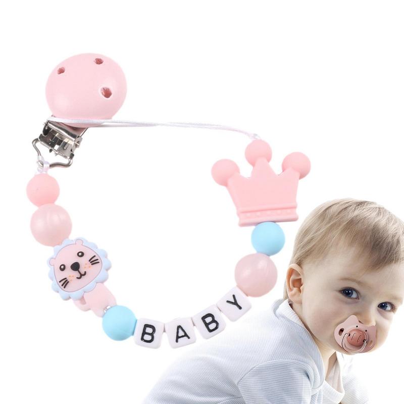 Pacifier Clip Silicone Teether Soother Dummy Leashes Pacifier Accessories Gift For Teething Baby Boy Girl Or A New Mom