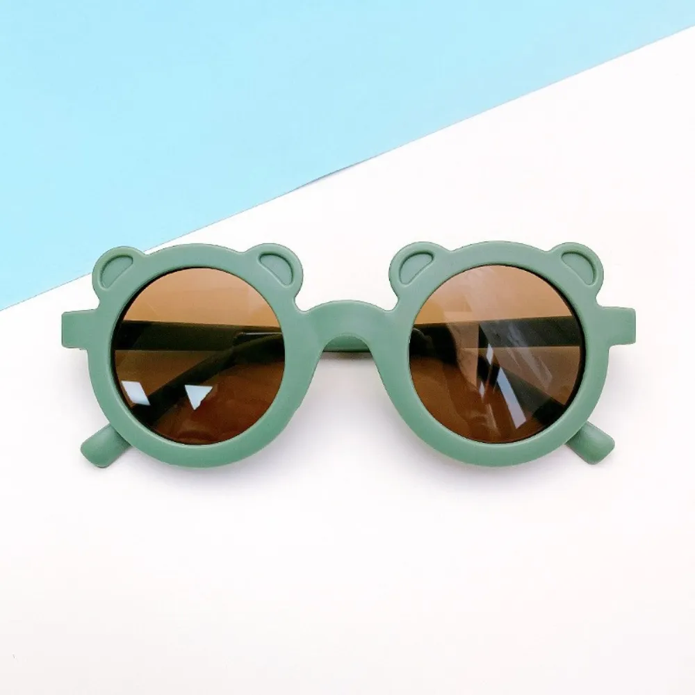 Bear Ear Sunglasses Round Round Children Sunglasses High Quality Cute Uv400 Protection Outdoor Seaside Eyeglass Sun Glasses