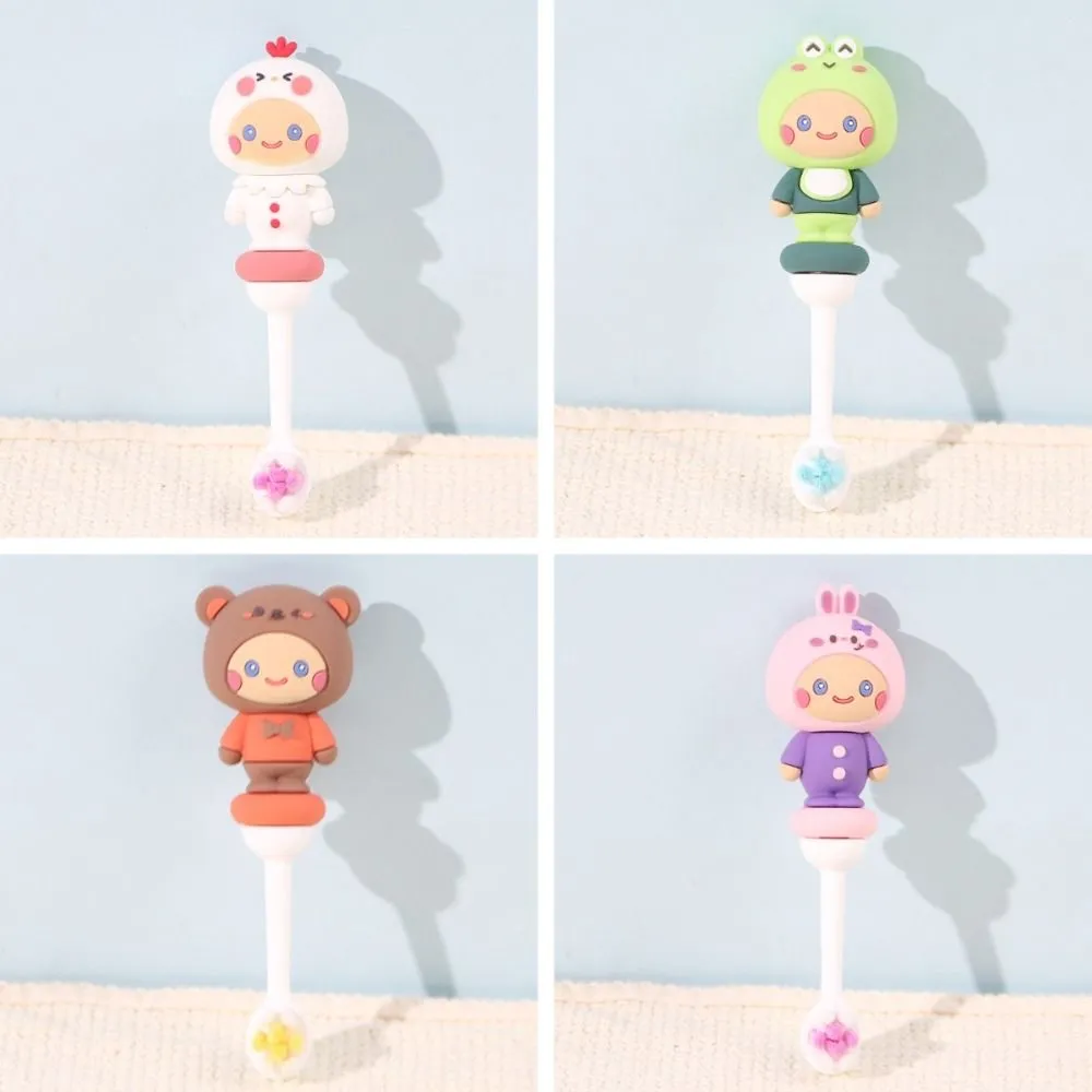 Soft Bristles Cartoon Children's Tooth Brushes Anti Slide Handle Cute Mouth Cleaning Brushes Short Handle Food Grade