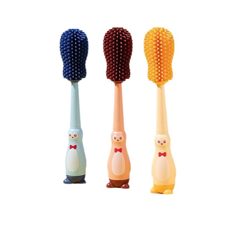 Silicone bottle cleaning brush Baby pacifier Straw scrubber small brush 360 degree bottle cleaning Kitchen cleaning tool set