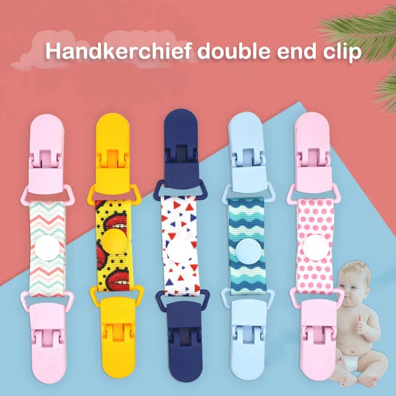 Adjust Anti-lost Fixed Button Baby Pacifier Clip Chain Cartoon Pacifier Ribbon Dummy Soother Holder Chain Anti-drop Buckle Strap