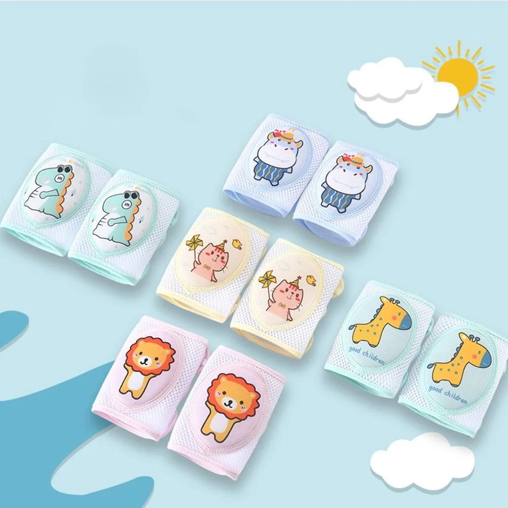 Comfortable Cute Lion Hippo Dinosaur Cotton Safety Cat Infants Knee Support Baby Knee Pads Leg Warmers Children Knee Protector
