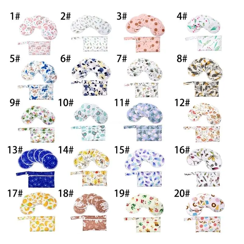 Portable Diaper Bag Bamboo Fiber Nursing Pad Set Leak proof and Absorbent Breastfeeding Essential for Breastfeeding