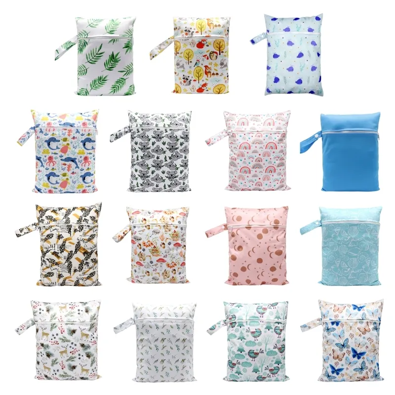 Versatile Baby Diaper Bag with Cartoon Print Design fit for Outings & Travels DropShipping