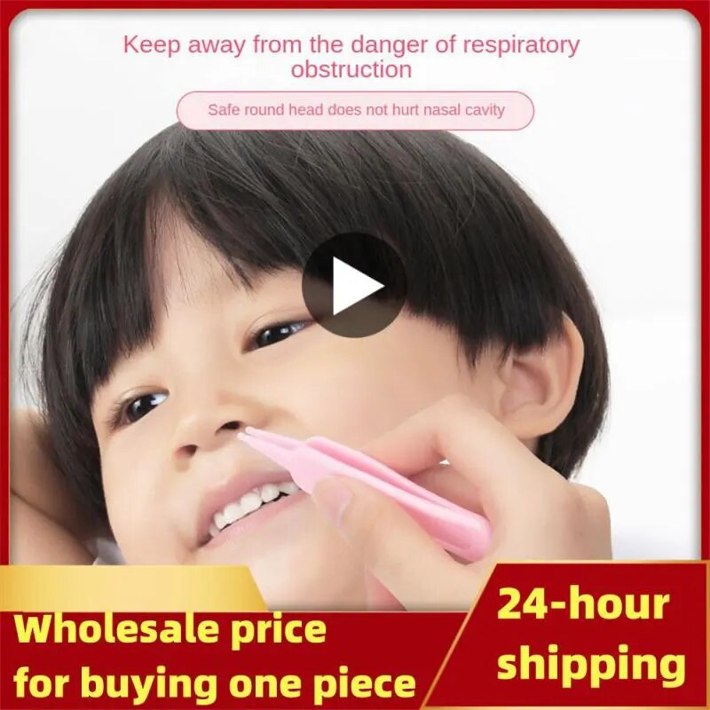 Plastic Nose Navel Cleaning Baby Safety Care Round Head Clamp Infant Tweezers Nasal Cleaner Cleaner Clip Clean Tweezers