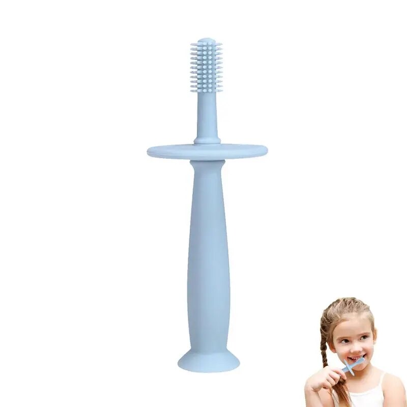 Infant Toothbrush 360Baby Toothbrush With Suction Base Soft Toddler Teether Silicone Teething Toys/Pacifier Gum Massagers For