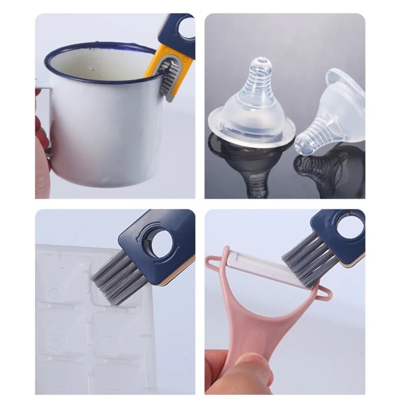 4 In 1 Bottle Gaps Cleaner Brush Multifunctional Cup Cleaning Brushes Water