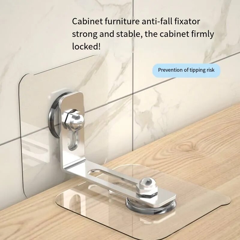 Cabinet fixing anti-toppling retainer non-punchable Furniture TV bookshelf Shoe cabinet wardrobe Child safety