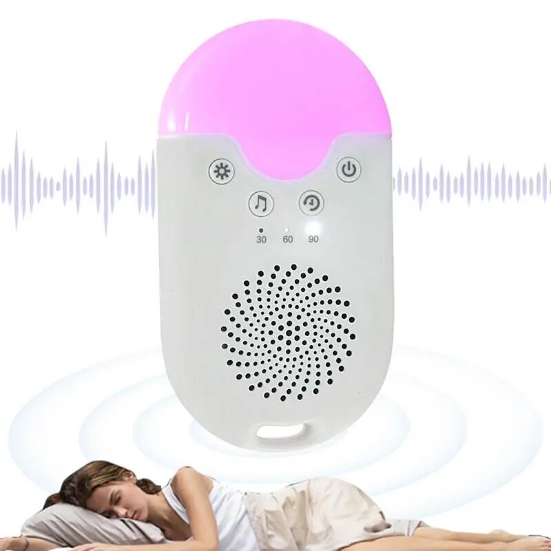 Insomnia Noise Soothers Lighted White Noise Soother With Timer Newborn Essentials For Bedroom Nursery Stroller Car Living Room