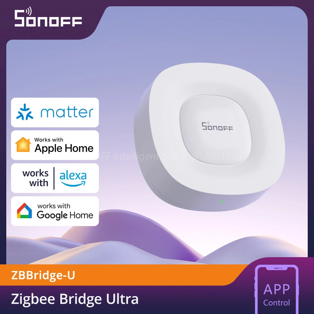 SONOFF ZBBridge-U Matter Zigbee Bridge Ultra Bis zu 256-Untergeräte Ethernet-Verbindung Smart Home