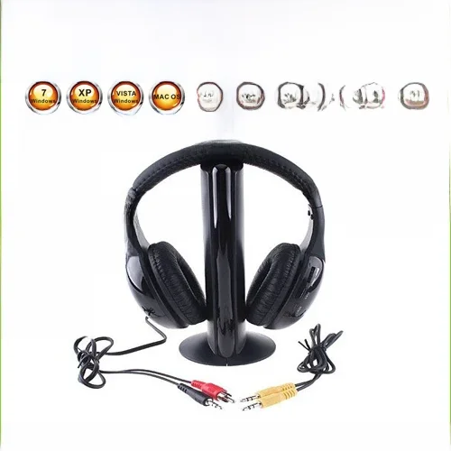 Modischer HI-FI-Kopfhörer, 5-in-1, kabelloser Kopfhörer, FM-Radio für MP4, PC, TV, CD