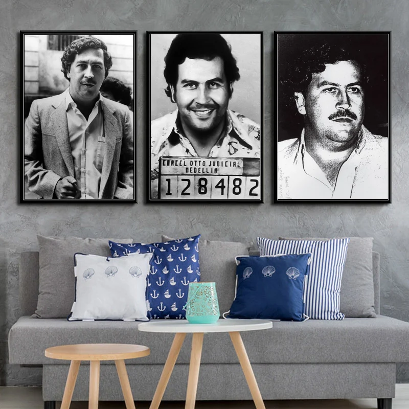 Pablo Escobar Charakter Legende Retro Vintage Poster Und Drucke Malerei Wand Kunst Leinwand Wand