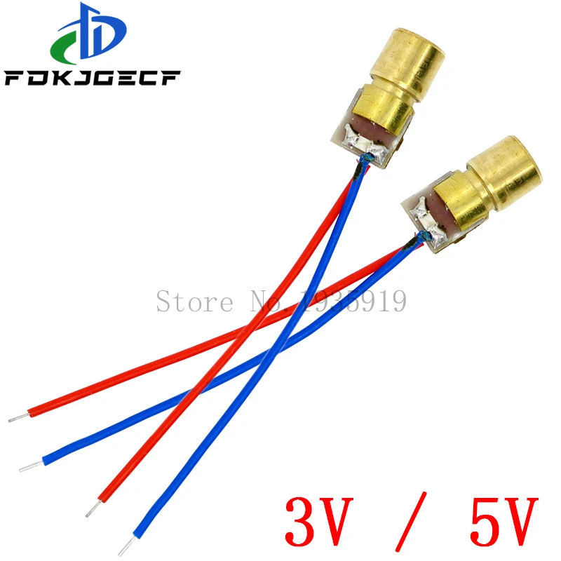Einstellbare Mini Laser Pointer Diode RED Dot Laser Diod Schaltung 3V/5V 5mW 650nm Modul Pointer