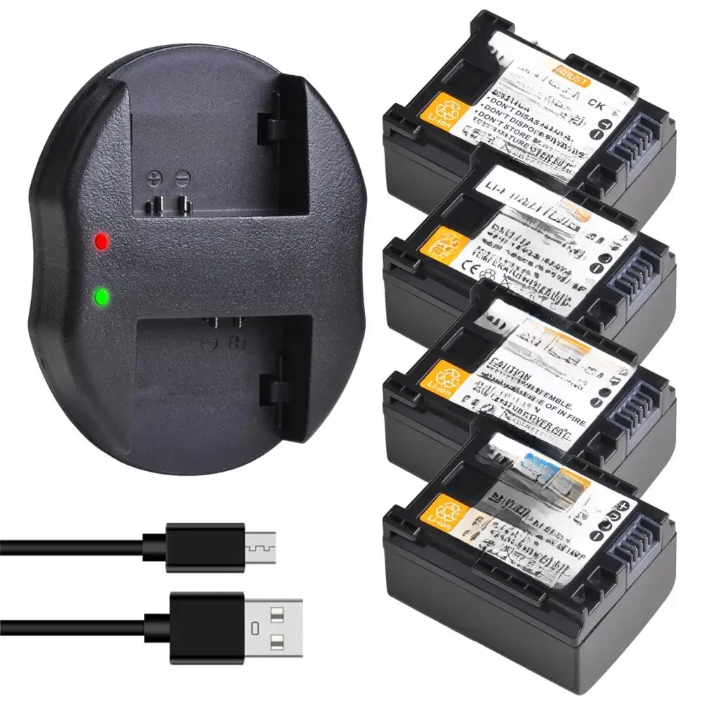 PowerTrust BP-808 Bateria BP 808 Akku + USB-Doppelladegerät für Canon BP-827 BP 827 BP-819 BP-807