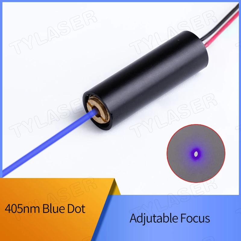 D10X30mm Einstellbarer Fokus 405nm 1mW 5mW 10mW 30mW 50mW 100mW Blue Dot Laserdiodenmodul ACC-Treiber TYLASERS in Industriequali
