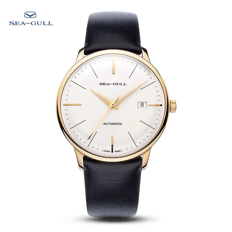 Möwe Herren automatische Armbanduhr Bauhaus Business Casual Uhren Gürtel wasserdichte ultra dünne mechanische Uhr reloj