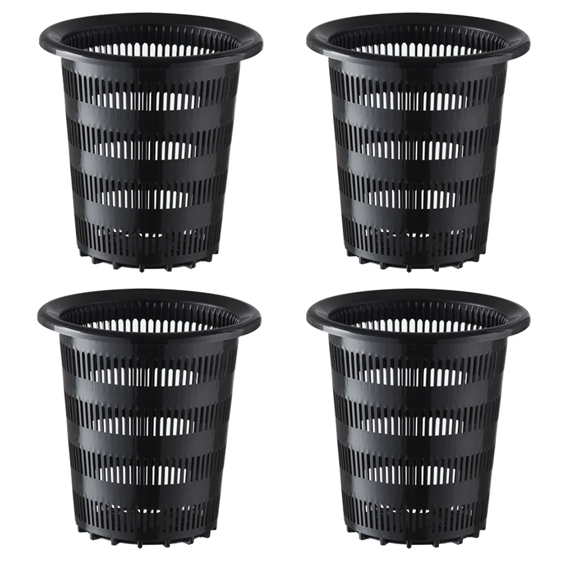 4Pcs 16X15X15cm Höhe Mesh Topf Net Tasse Pflanzung Korb Hydrokultur Anlage Wachsen Garten Garten werkzeuge-Weiß Schwarz