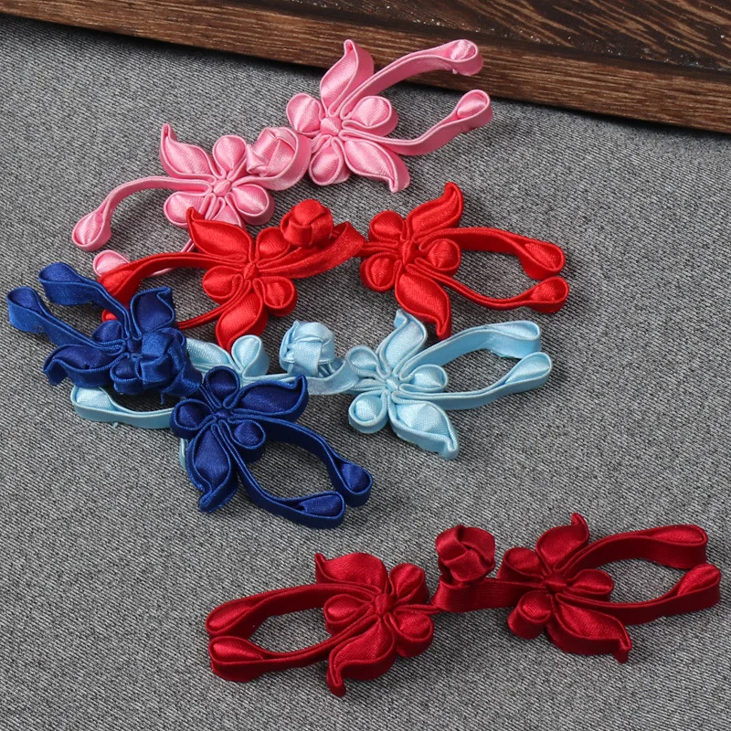 Handmade Tuch Schmetterling Knöpfe Chinesische Frosch Verschlüsse Verschluss Knoten Tasten DIY Cheongsam Tang Anzug Dekorative Z