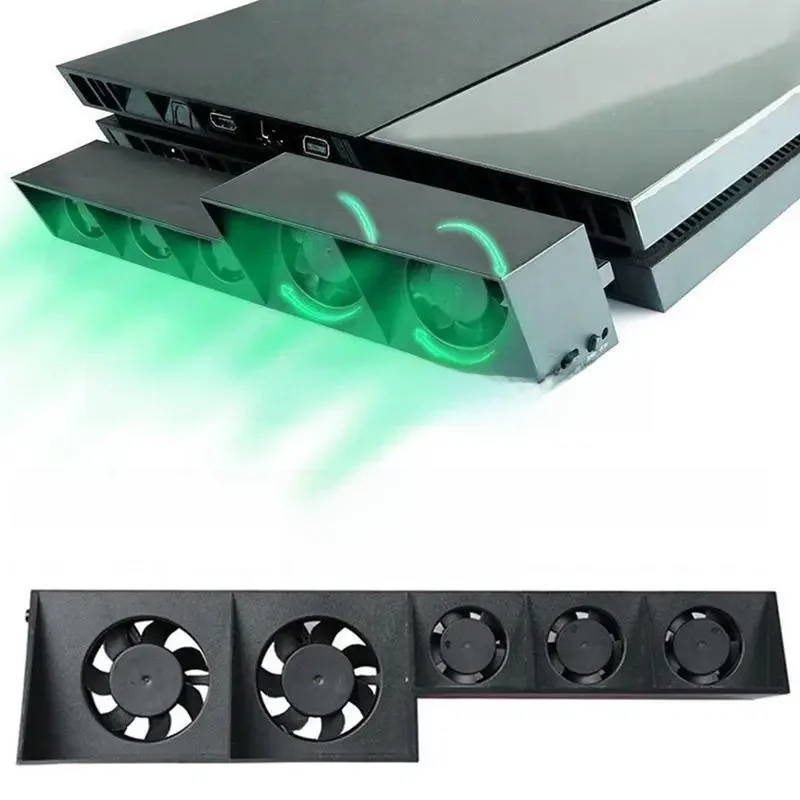 Für PS4 Konsole Kühler, lüfter Für PS4 USB Externe 5-Fan Super Turbo Temperatur Control Für Playstation 4 Konsole
