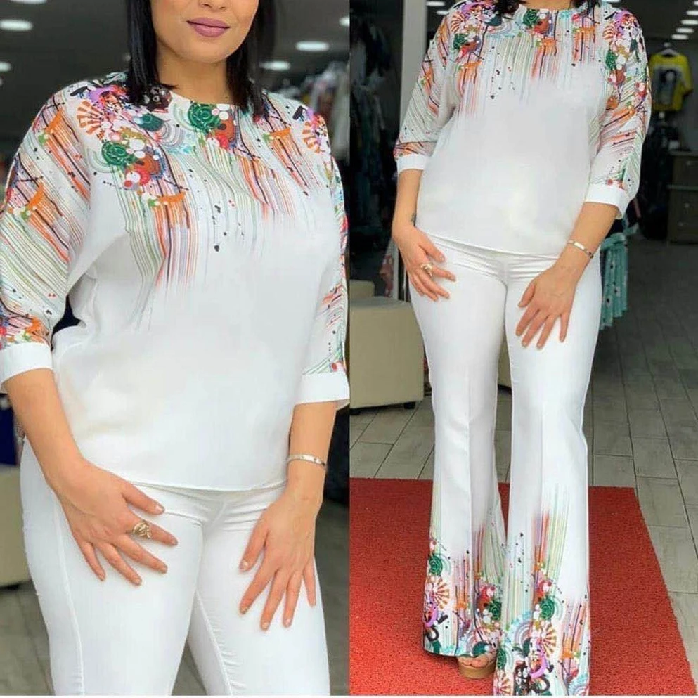2-teiliges Set Afrika Kleidung 2022 African Dashiki Neue Dashiki Mode Anzug Top Und Hose Super Elastische Party Große Größe Für 
