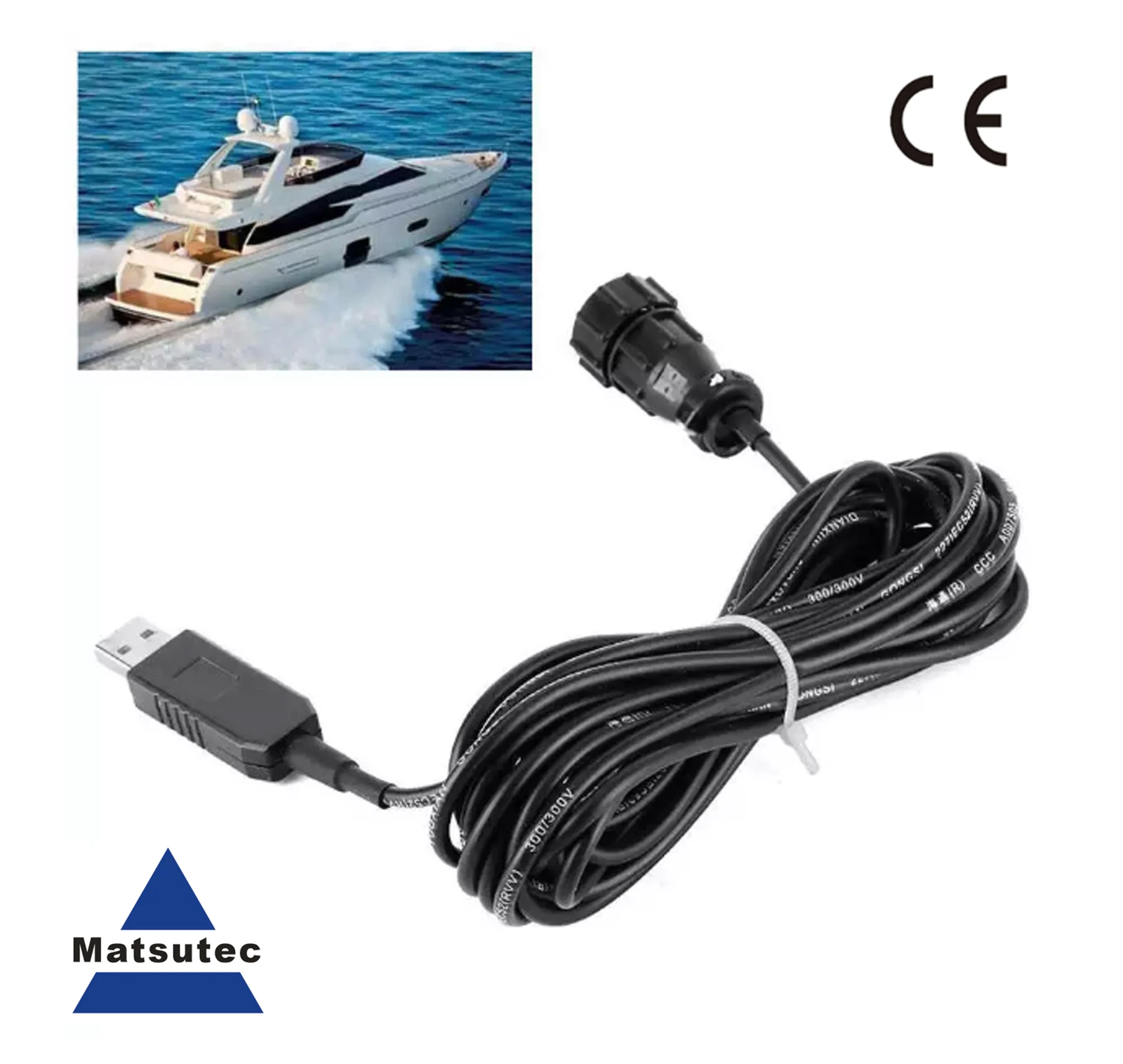 NPC-100 AIS Pilot Plug USB daten kabel 2 Meter IMO Standard AIS Pilot Plug schnittstellen USB 2,0