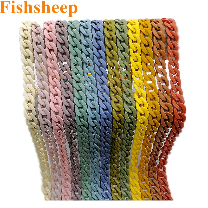 FishSheep 2020 Neue Farbe Acryl Sonnenbrille Kette Frauen Brillen Ketten Lesebrille Kabel Halter
