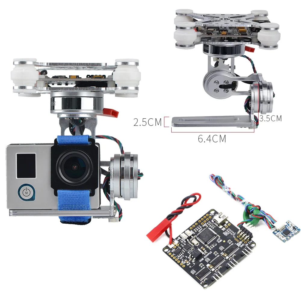 3-achse Bürstenlosen Gimbal Kamera Mount & 32bit Storm32 Controller Breite Für