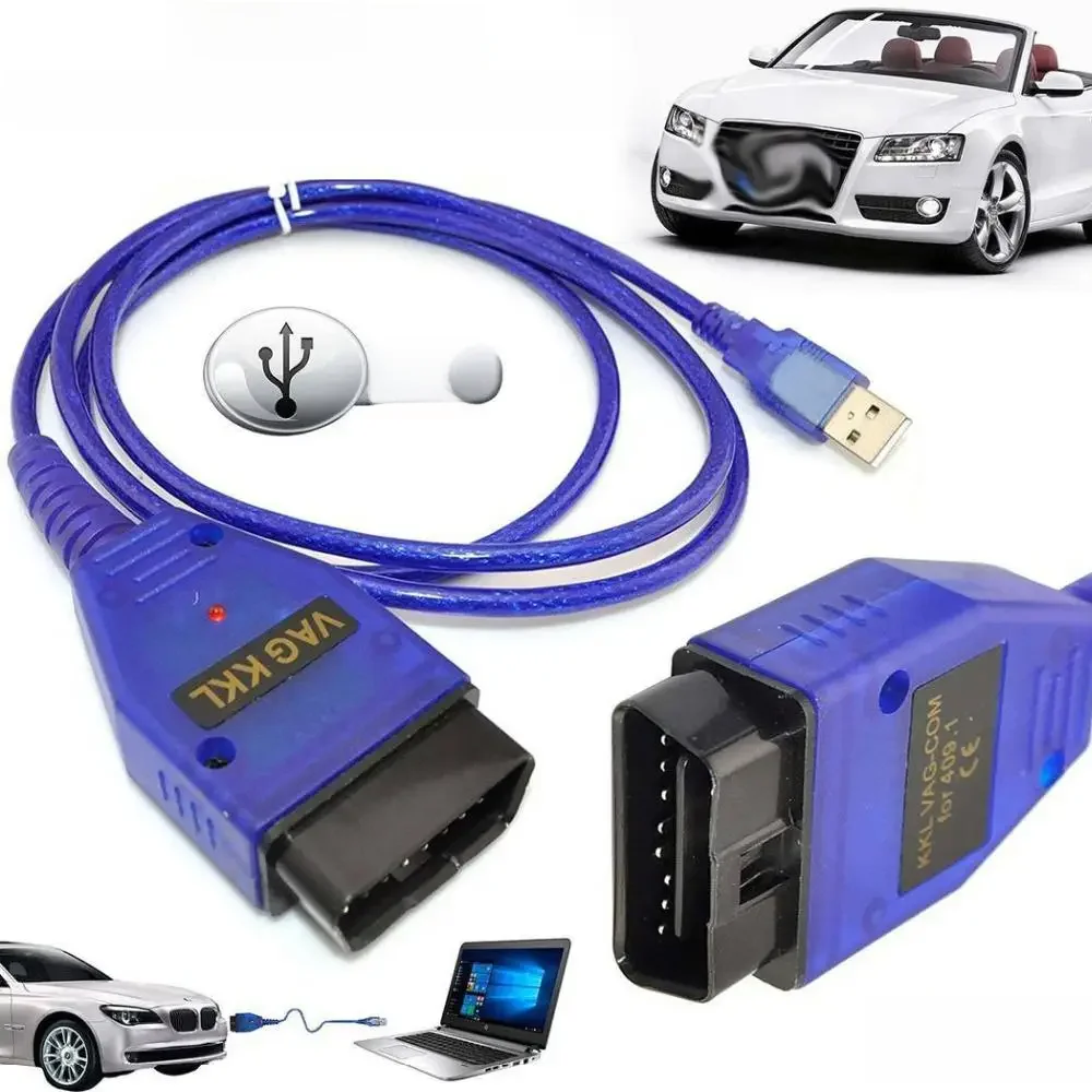 Auto USB Vag-Com Interface Kabel KKL VAG-COM 409,1 OBD2 II OBD Diagnose Scanner Auto Kabel Aux