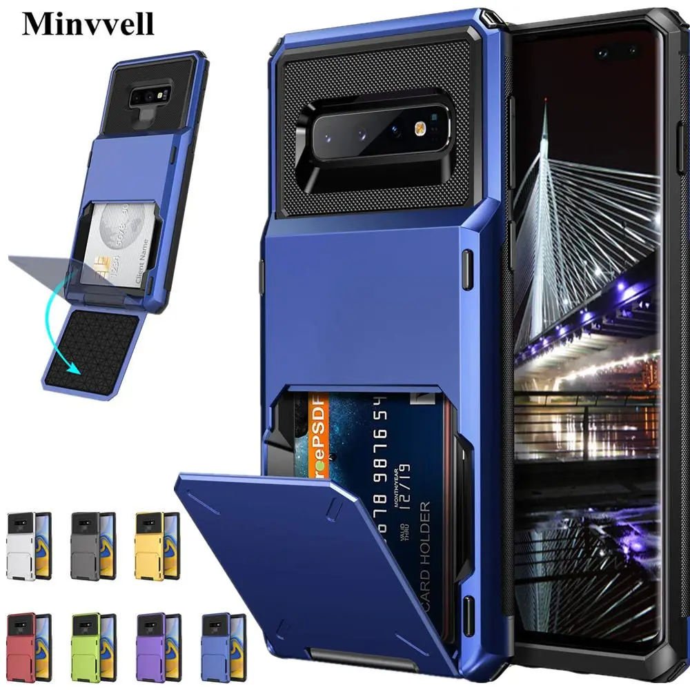 Karte Slots Brieftasche Fall Für Samsung Galaxy S10 S22 S21 S20 A7 2018 A750 S8 S9 Fall Für Samsung A750 A7 2018 S9 Plus Hinweis