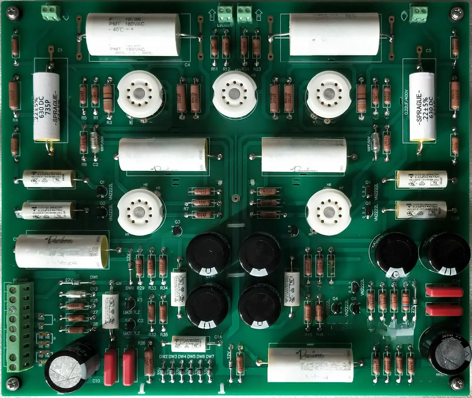 Montiert Stereo Rohr Vorverstärker + NETZTEIL Board Basis Auf KATZE SL1 Schaltung