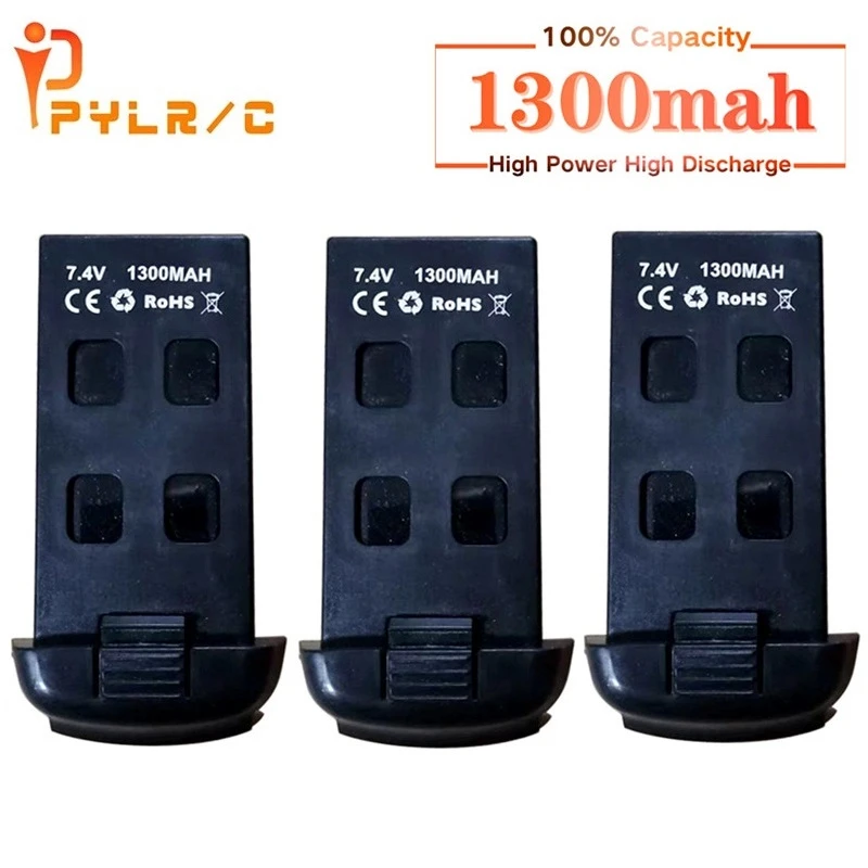 PYLR/C 1/2/3/5Pcs RC Drone Batterie für S167 S166 7,4 V 1300mAh lipo Batterie Akku für S167 RC Drone