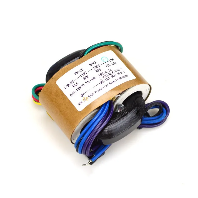 1pc R Typ Transformator 30W 0V-115V-230V-SCN (Geschirmt Draht) 30VA Doppel 9V 12V 15V 18V 24V 79 ×