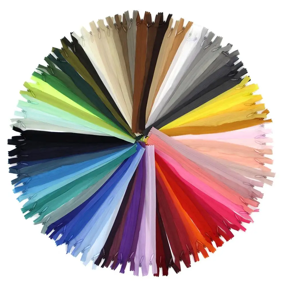 10 Teile/paket 40cm 3 # Bunte Hohe Qualität Invisible Zipper Nylon Spule Zipper Für DIY Handwerk