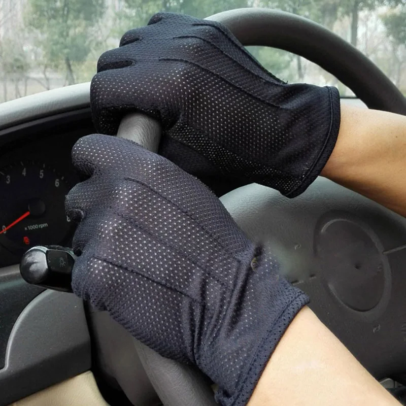 Männer Sommer Sport Fitness Nicht-slip Radfahren Sonnenschutz Kurze Sonne Handschuhe Dünne Baumwolle Atmungsaktiv Touch Bildschi